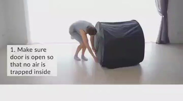 Tente pop-up sensorielle noire - Environnement Snoezelen - Autisme TSA - Jilu